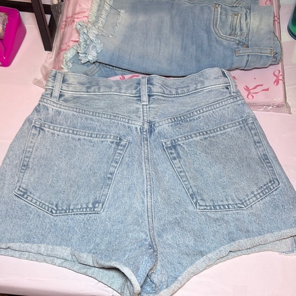 Blue Jean Shorts Distressed Cutoff Casual - Picture 5 of 7